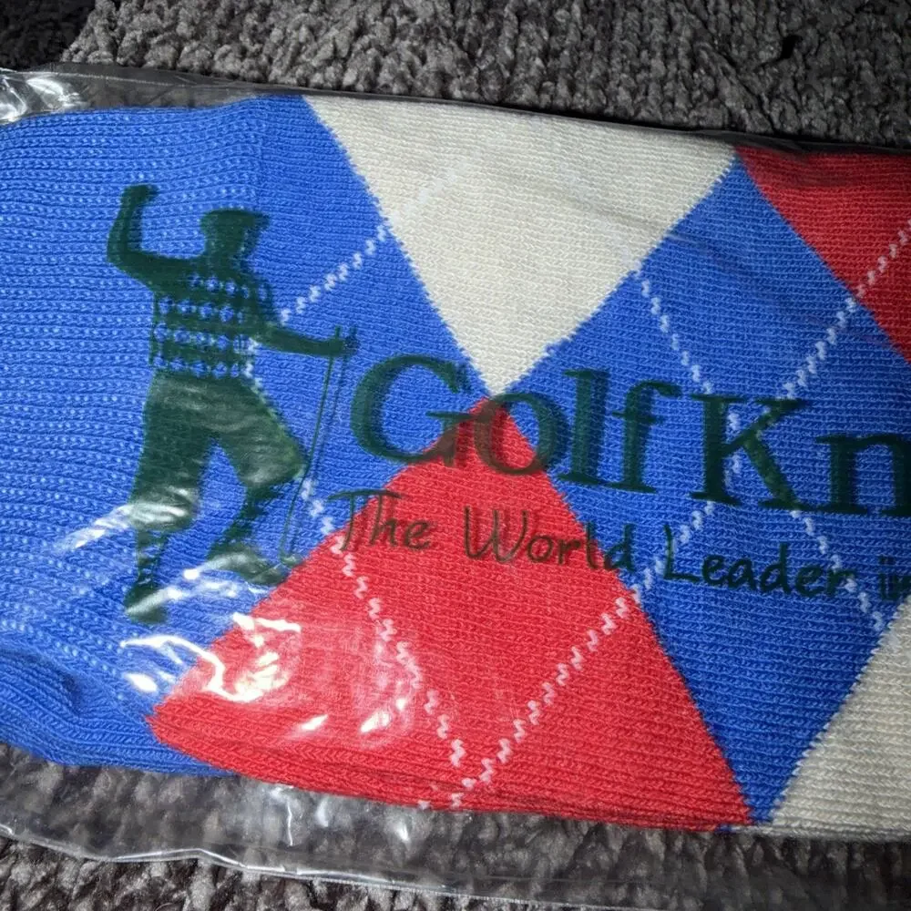 Golf Knickers Colorful Knee High Argyle Cotton Socks For Men Red Gray Blue New